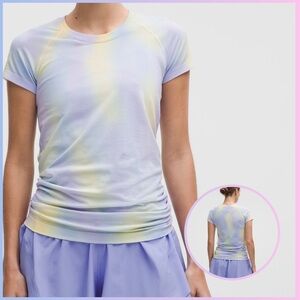 Lululemon Swiftly Tech Short Sleeve tie dye size 6 NWT Psychedelic Lavender